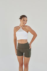 NEW AirRise Convertible V neck sports bra - White