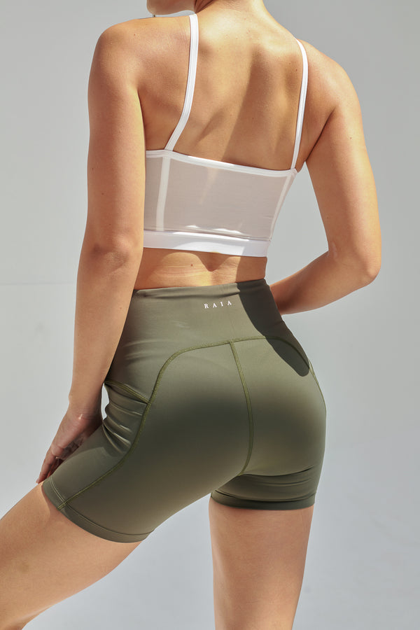 NEW AirRise Convertible V neck sports bra - White