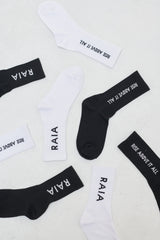 “Rise Above It All” Logo Socks- Black