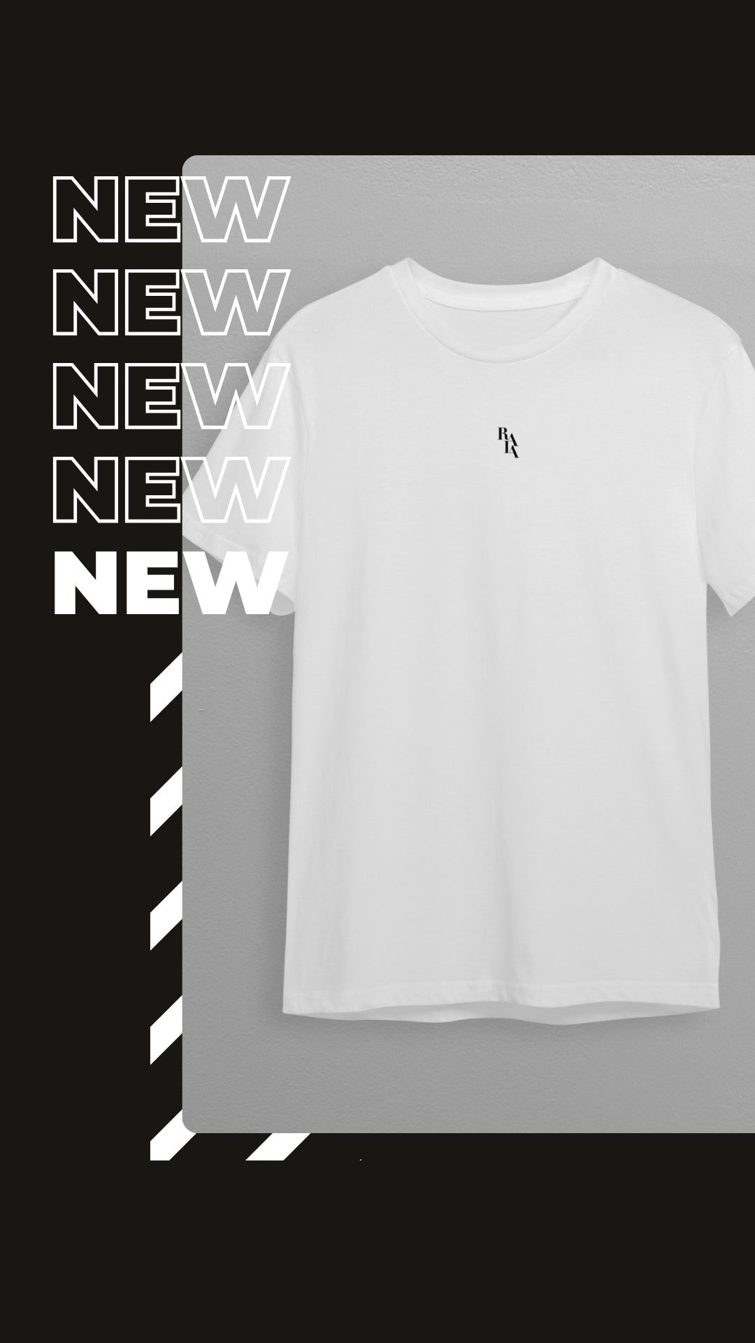 RAIA Unisex Oversized Cotton T-Shirt with "Rise Above It All" Logo -White R2