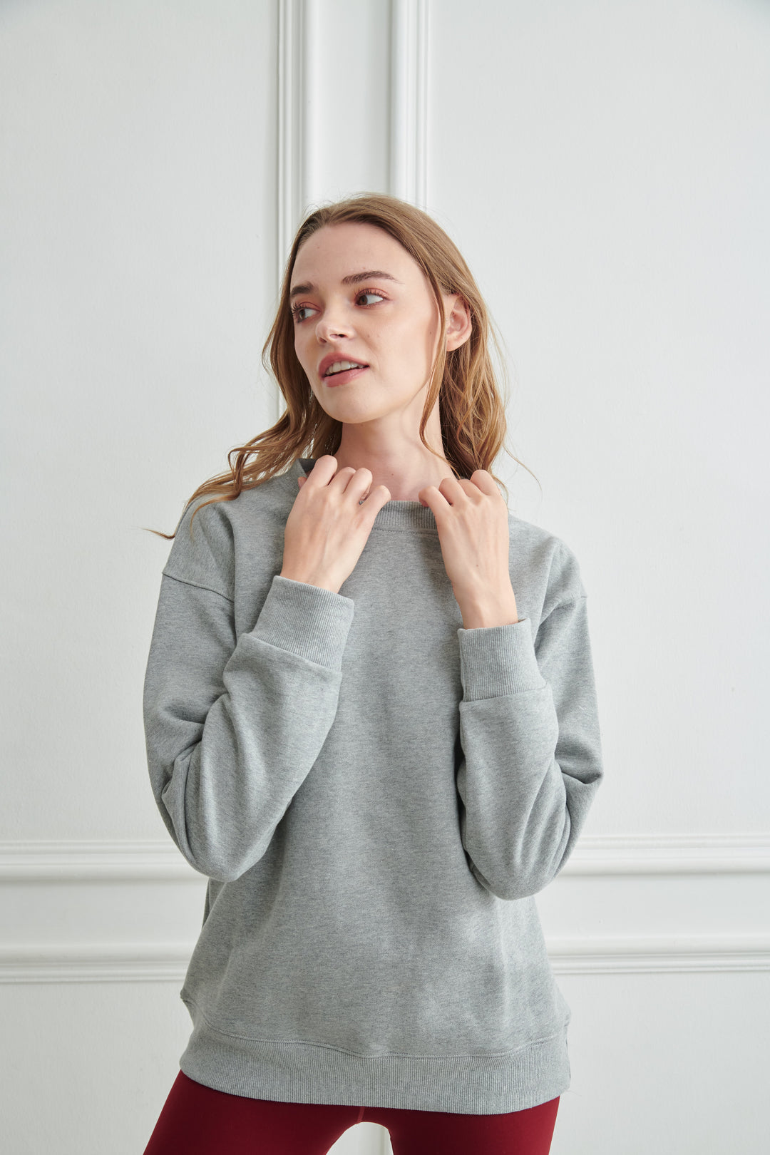 Soft Brushed Cotton Sweatshirt Black RAIA