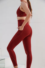 Wine Red AirRise Perform Pocket legging