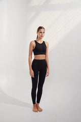 Black AirRise high neck longline sports bra  Edit alt text