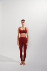 The AirRise scoop neck sports bra - Wine Red