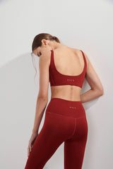 The AirRise scoop neck sports bra - Wine Red